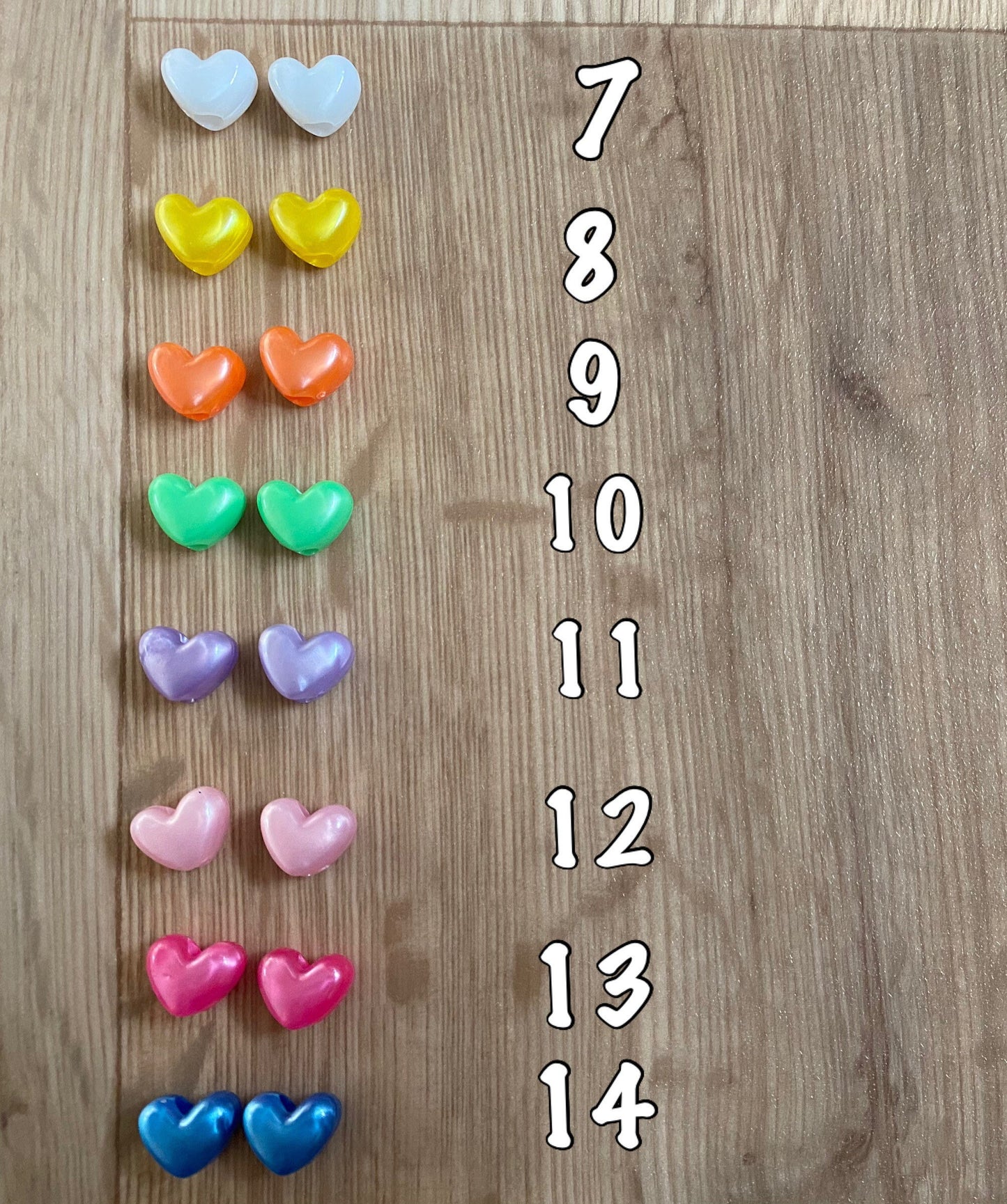 Heart Beads for Hearing Aids (pair)