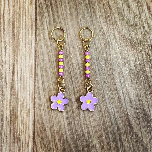 Lilac Flower Hearing Aid Charms