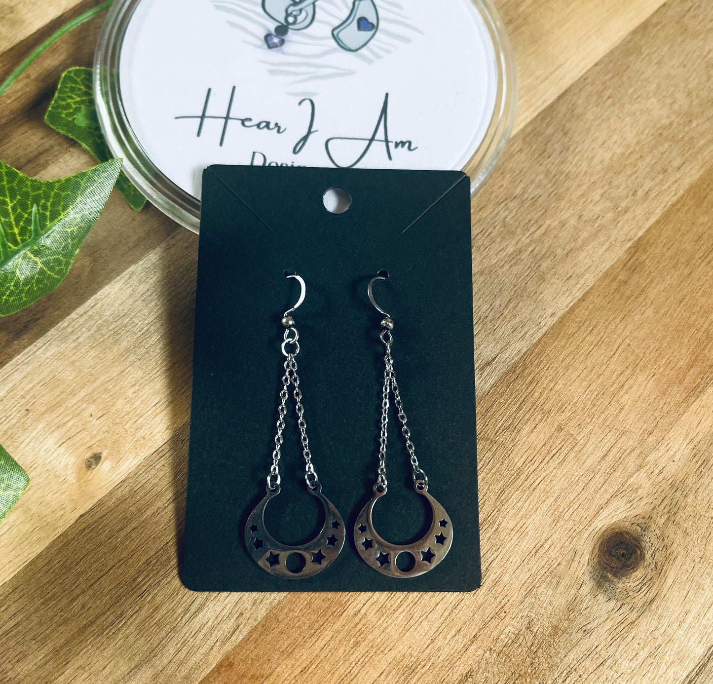 Celestial Horseshoe Stainless Steel Earrings