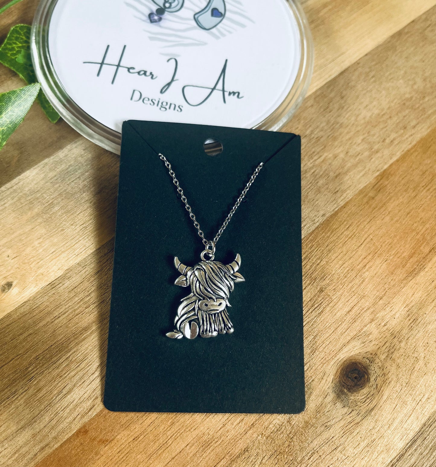 Stainless Steel Highland Cow Necklace