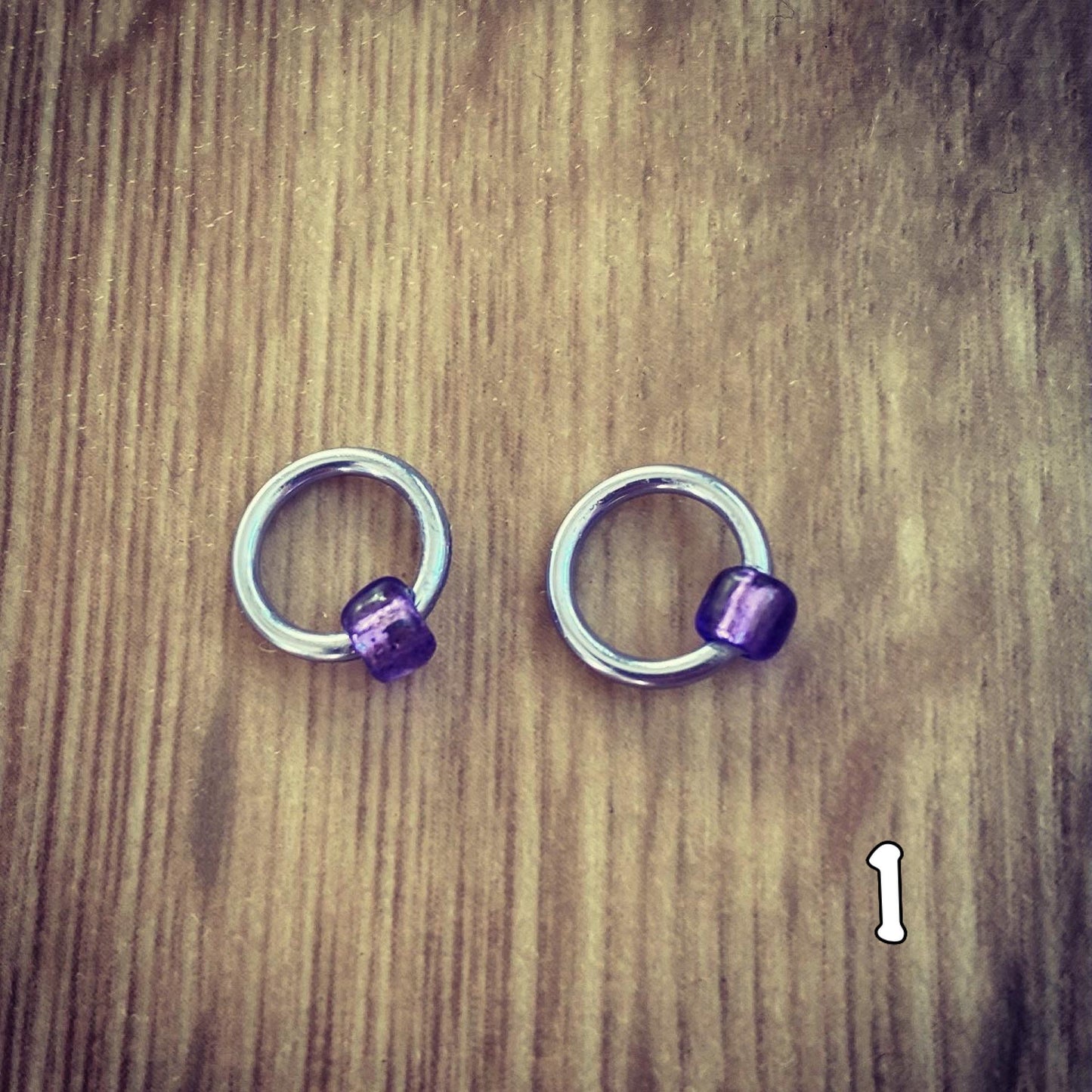 Purple Collection Ring Charms (pair)