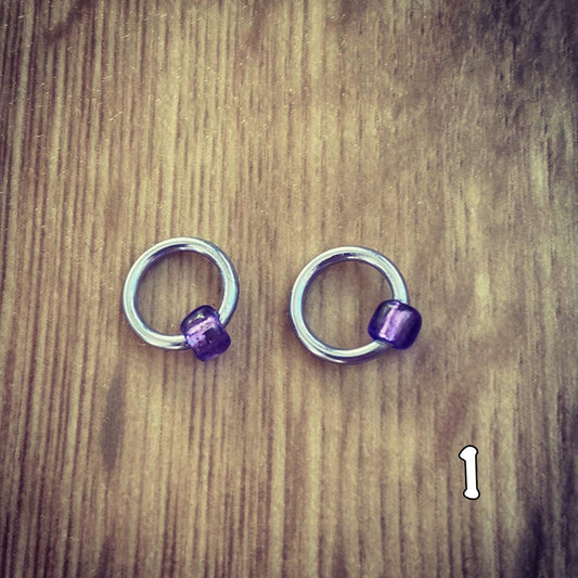 Purple Collection Ring Charms (pair)