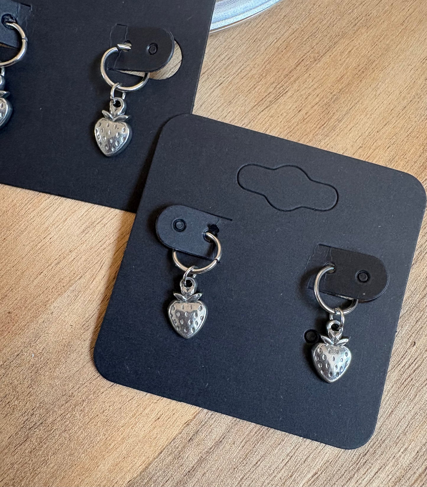 Mini Strawberry Hearing Aid Charms (Pair)