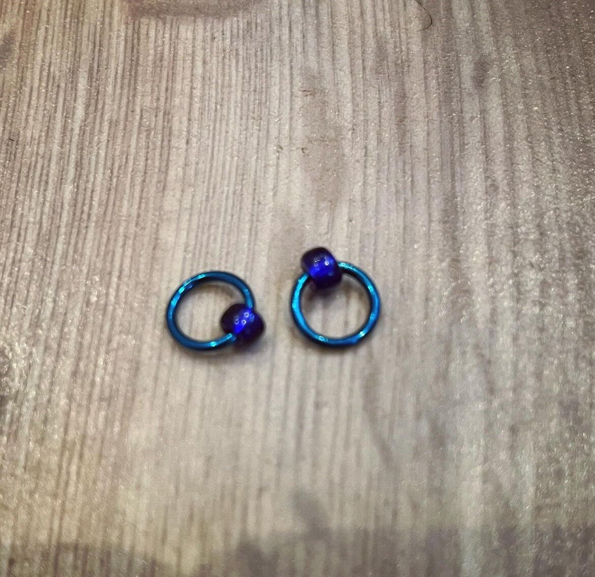 Teal Collection ring charms (pair)