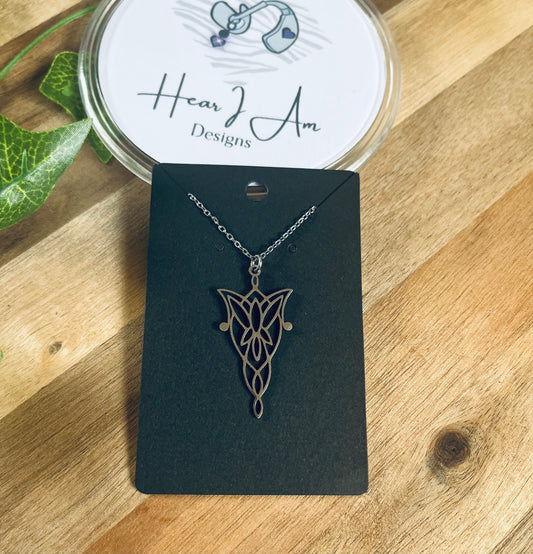 Elven-Inspired Stainless Steel Necklace