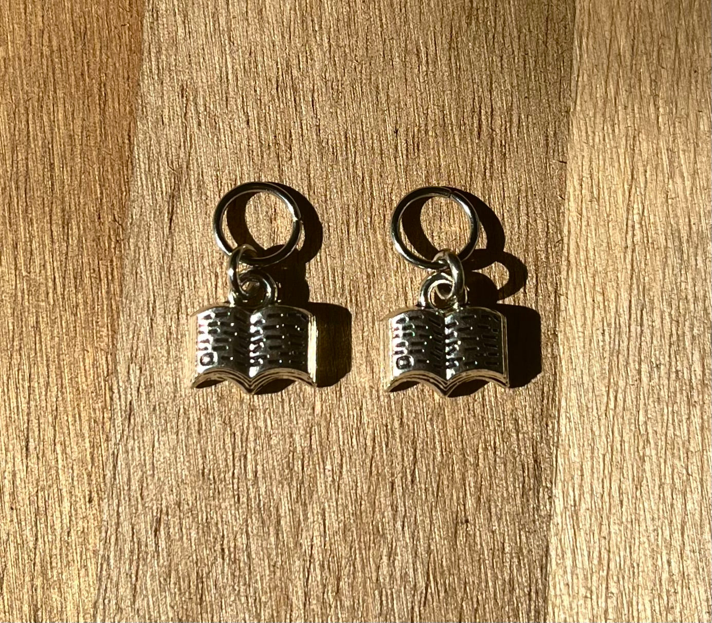Mini Book Hearing Aid Charms (Pair)