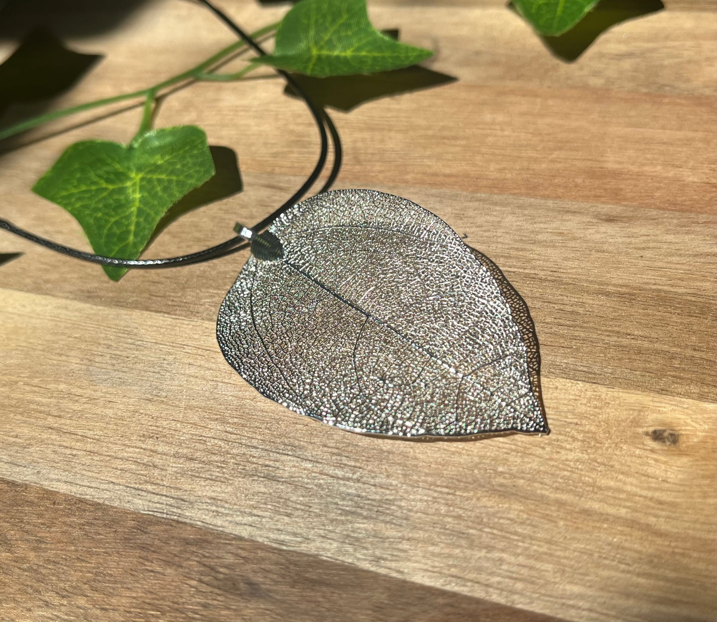 Real Leaf Pendant - Gold, Silver or Rainbow Finish