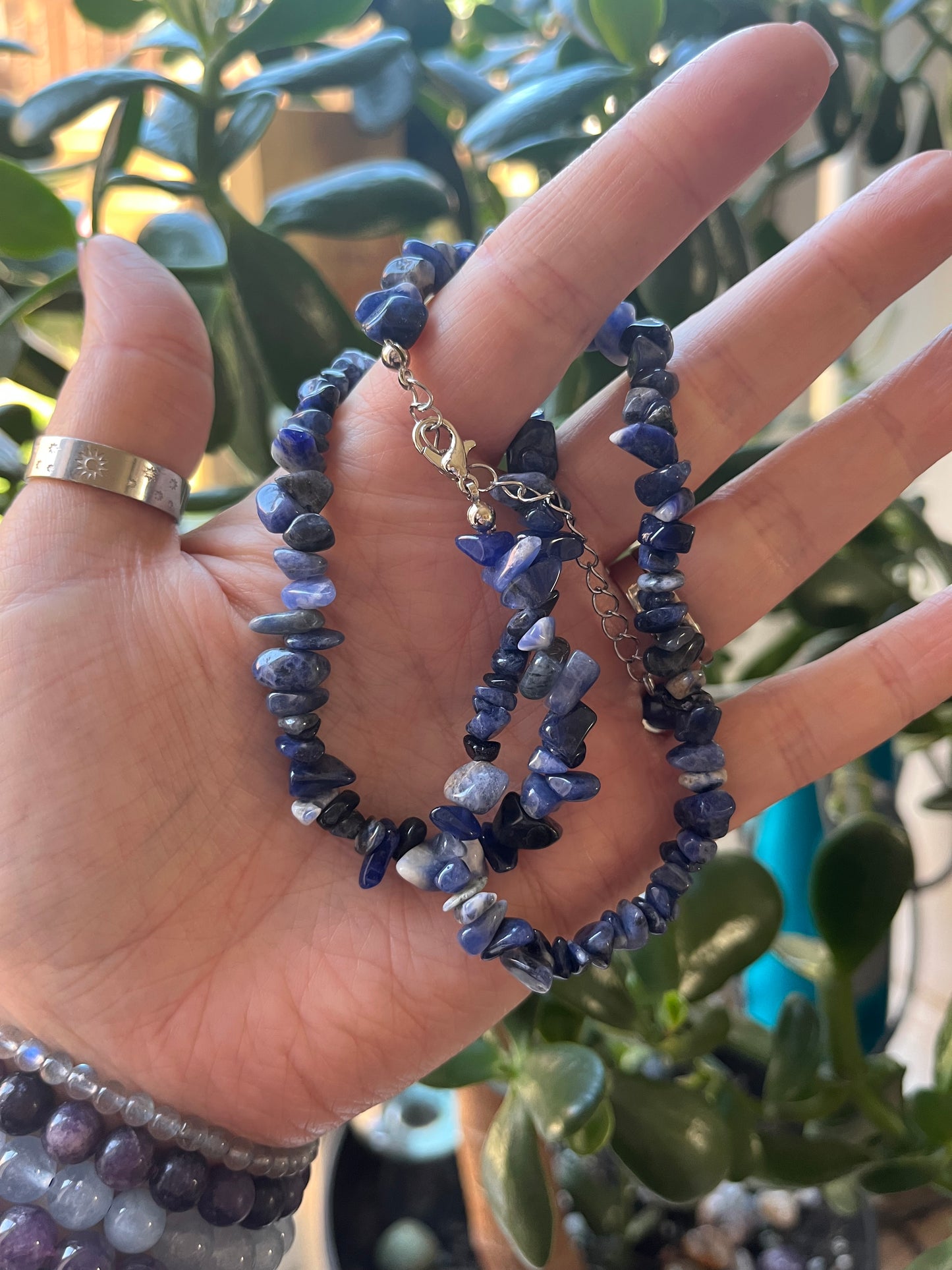 Crystal Chip Necklace - various materials