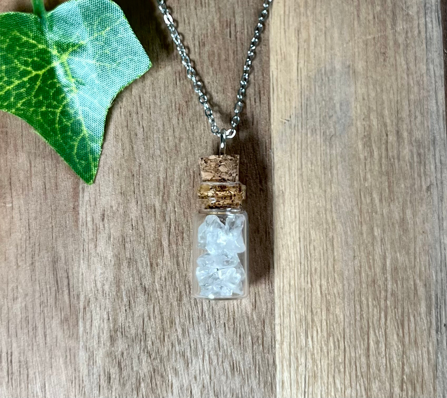 Crystal Wish Bottle Pendants