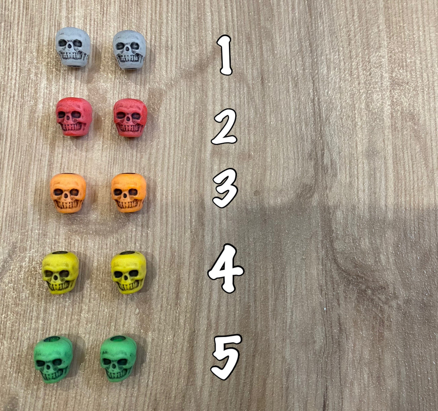 Skull Beads for Hearing Aids (pair)