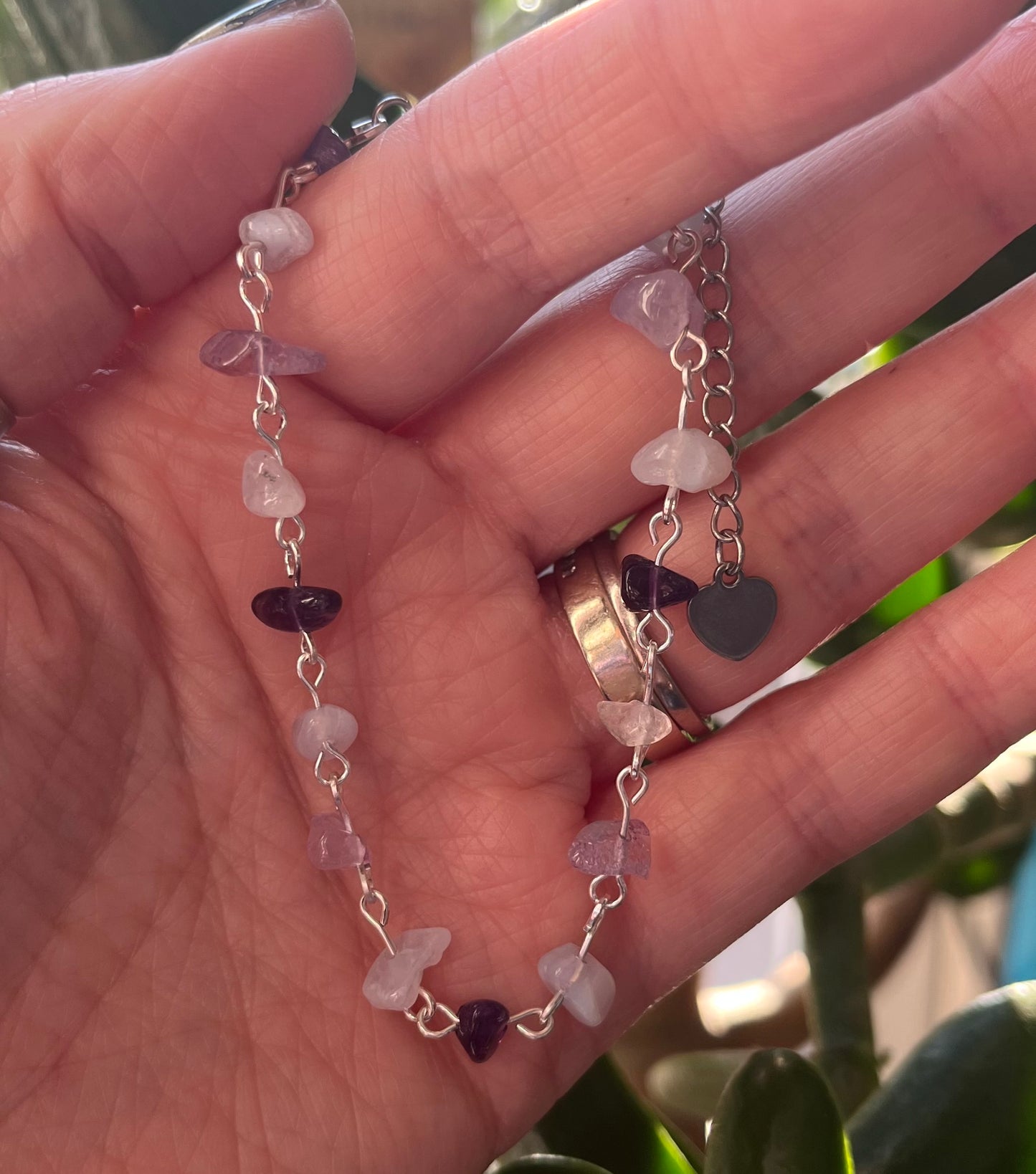 Stainless Steel Crystal Chip Bracelets