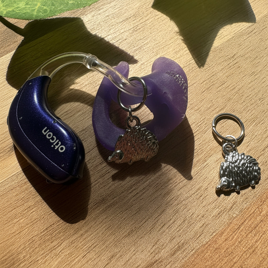 Mini Hedgehog Hearing Aid Charms (Pair)