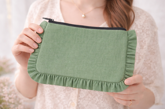Hearing Aid Bits & Bobs – Personalised Ruffle Storage Pouch