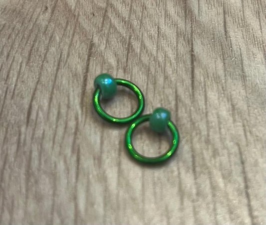 Green Collection ring charms (pair)