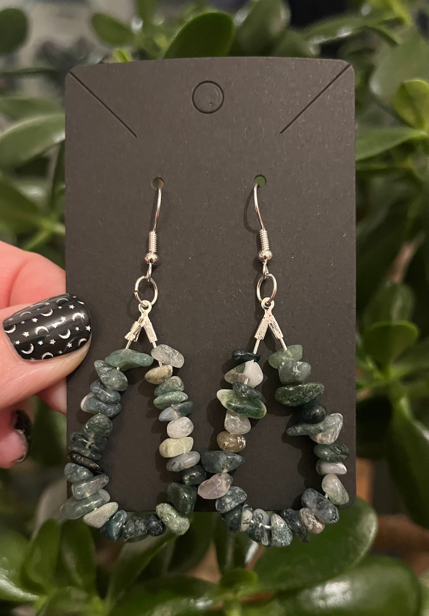 Crystal Chip Teardrop Earrings