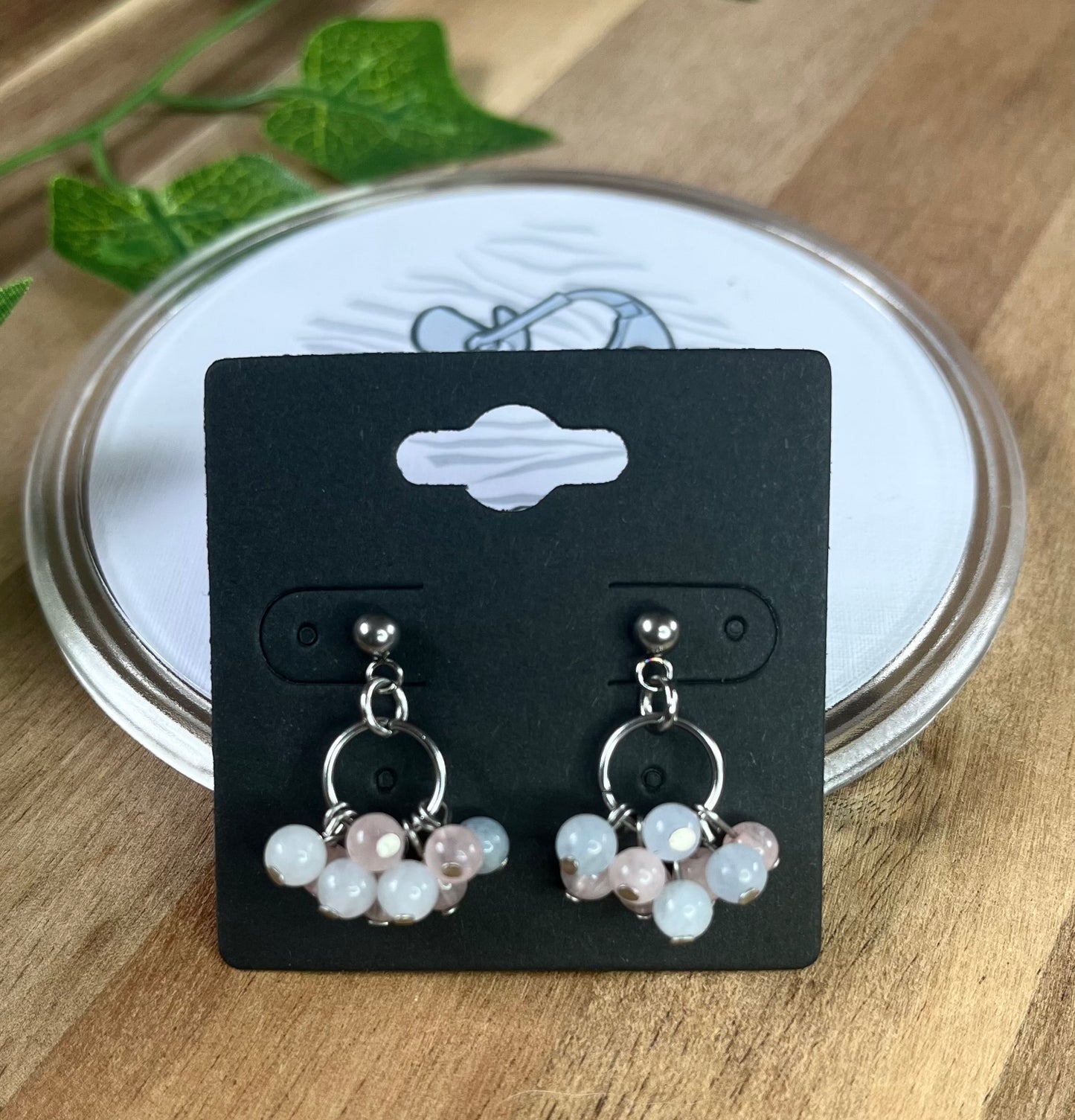Crystal Bead Cluster Earrings - various materials