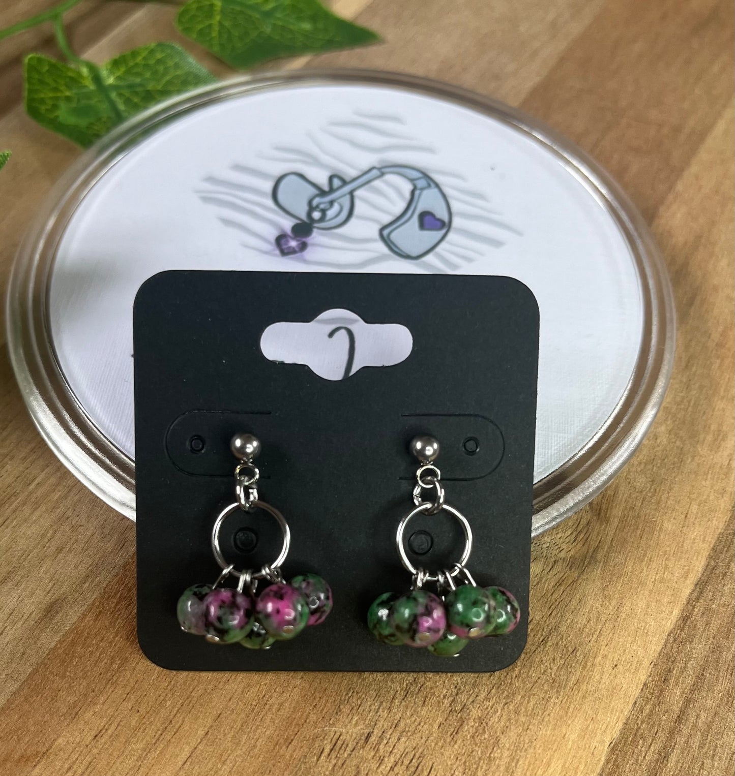 Crystal Bead Cluster Earrings - various materials