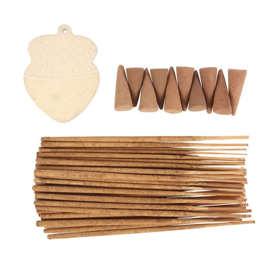 Autumn Acorn Warm Vanilla Incense Gift Set