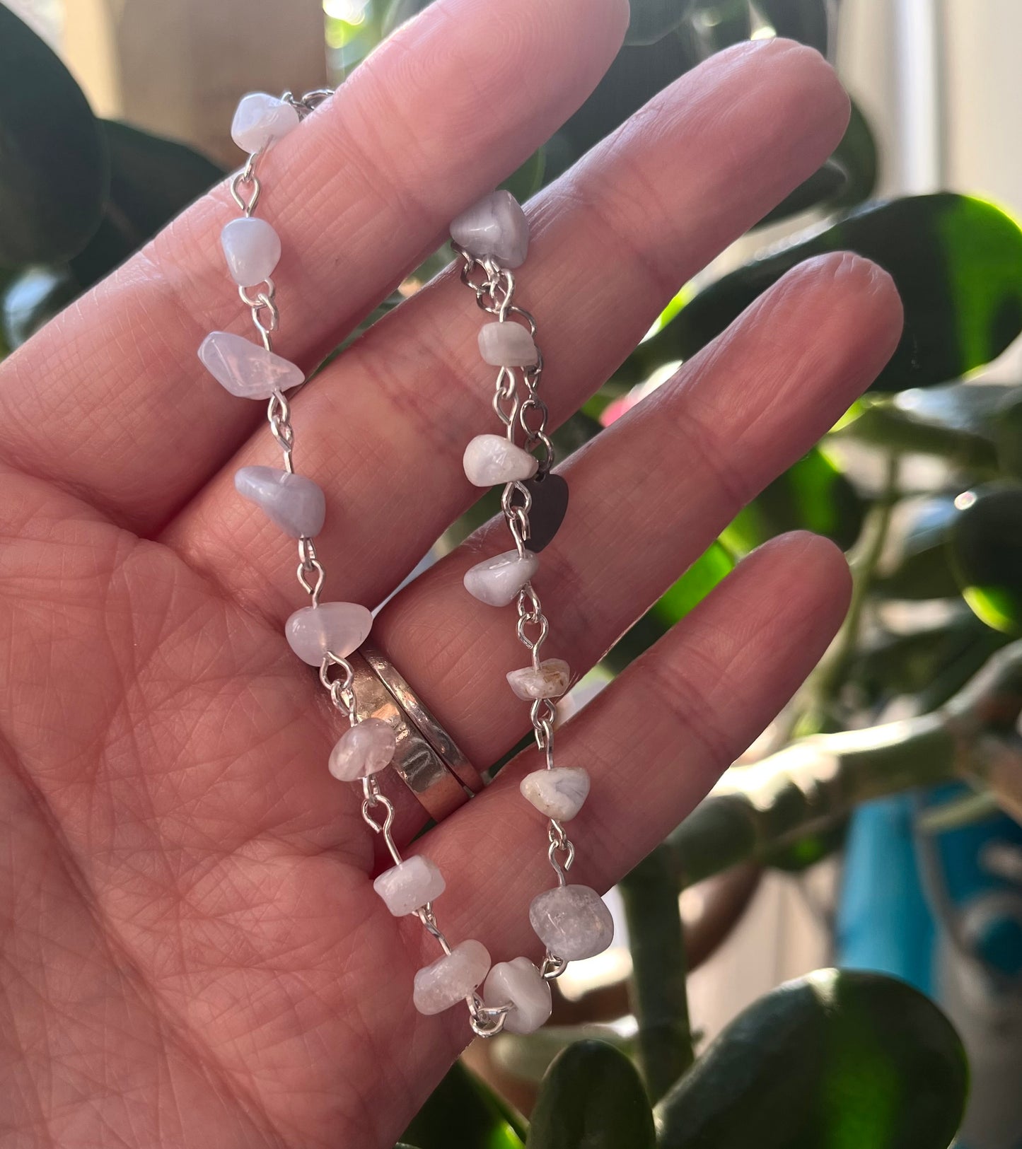 Stainless Steel Crystal Chip Bracelets