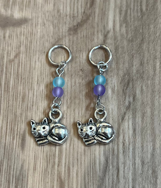 Silver Cat Hearing Aid Charms