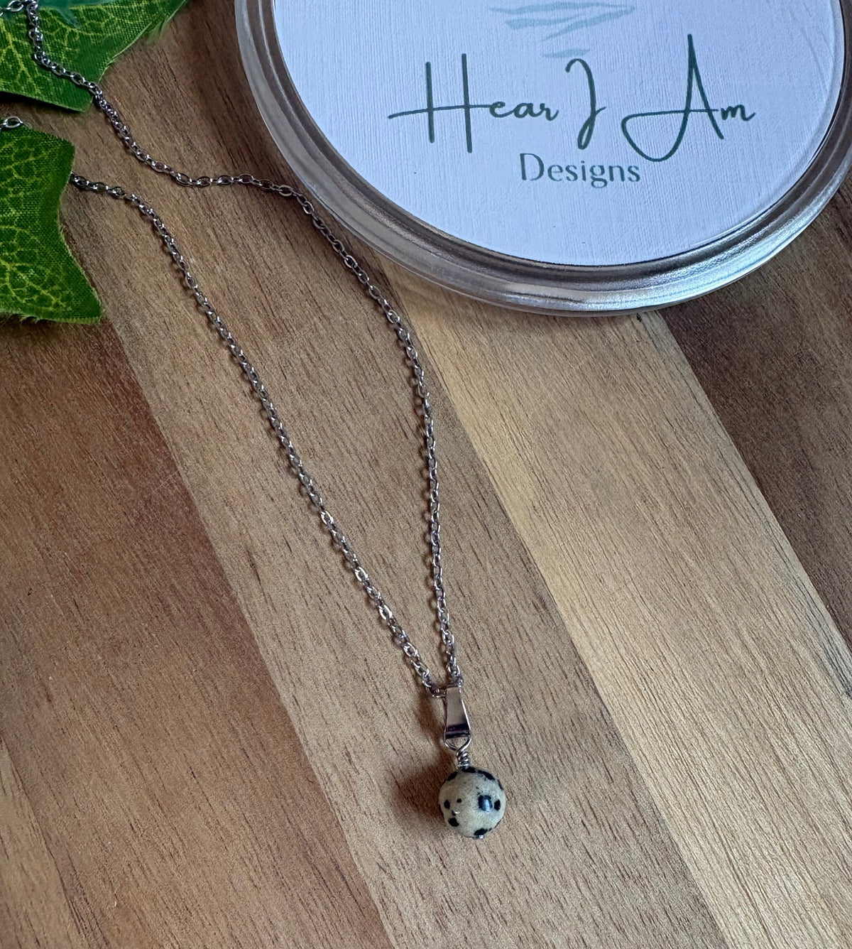 Simple Gemstone Bead Pendant - various materials available