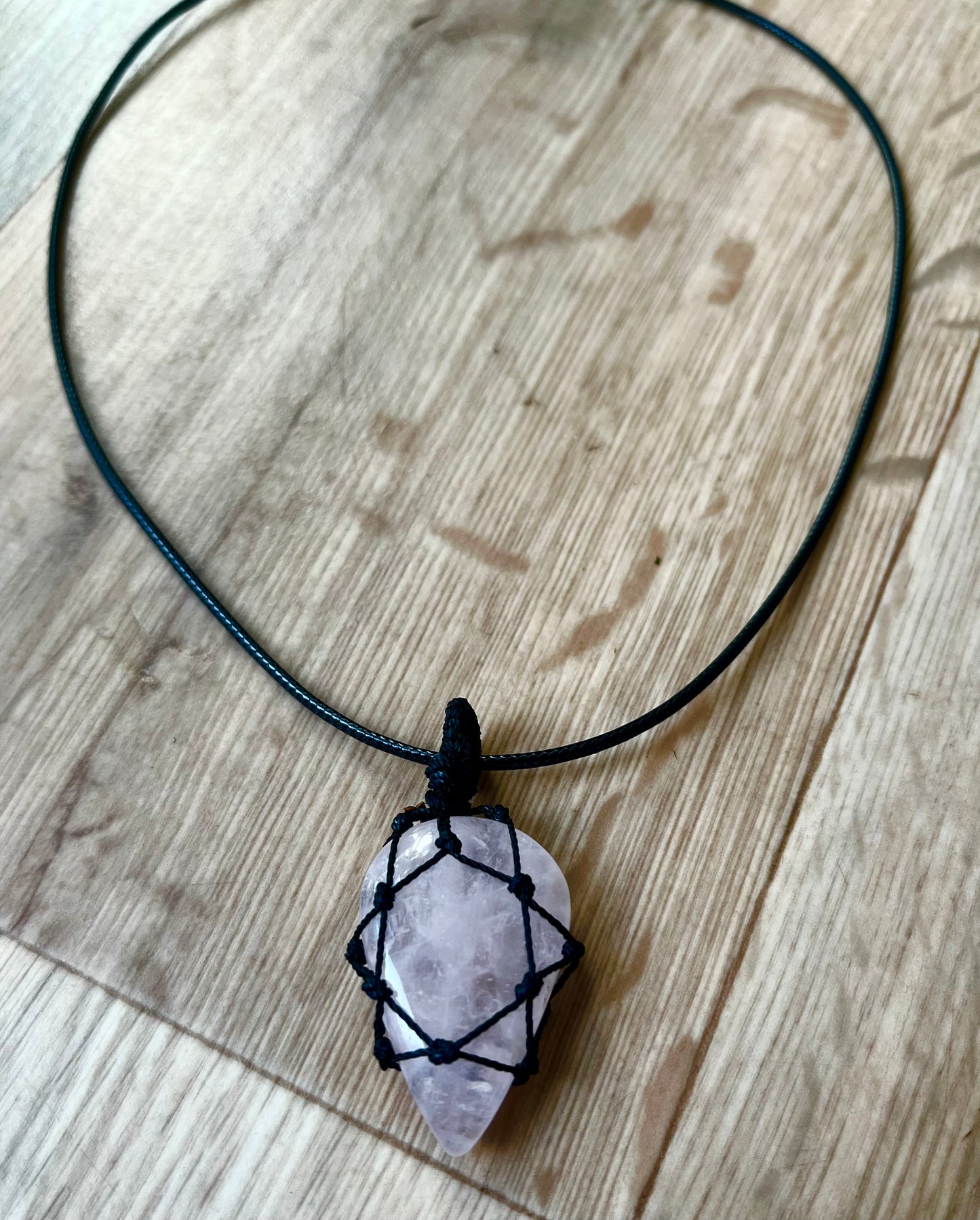 Cord Wrapped Crystal Pendants