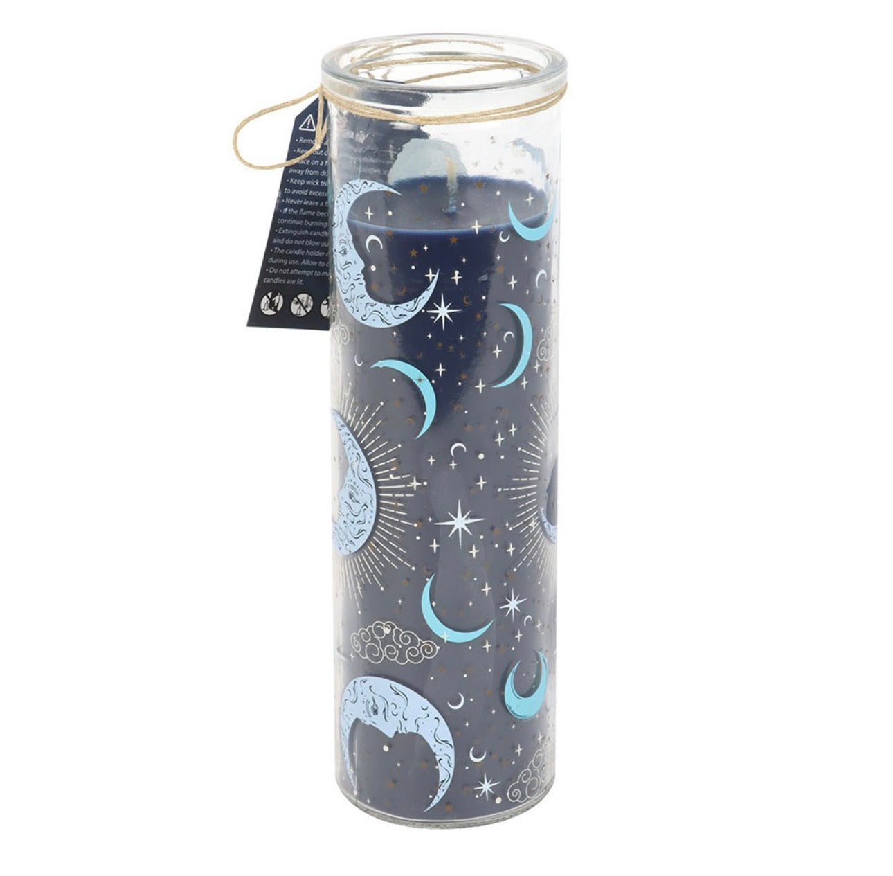 Blue Moon Print Fig and Vanilla Scented Tube Candle