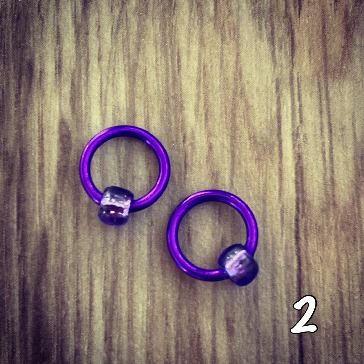 Purple Collection Ring Charms (pair)