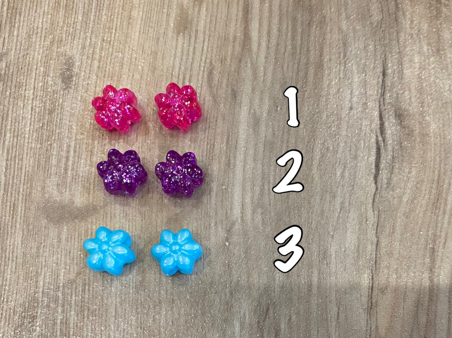 Flower Beads for Hearing Aids (pair)