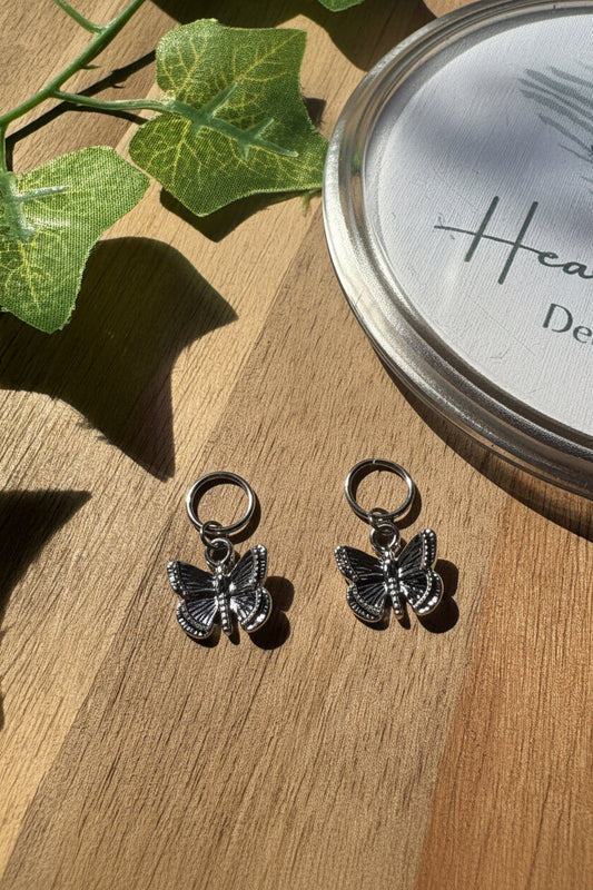 Mini Butterfly Hearing Aid Charms (Pair)