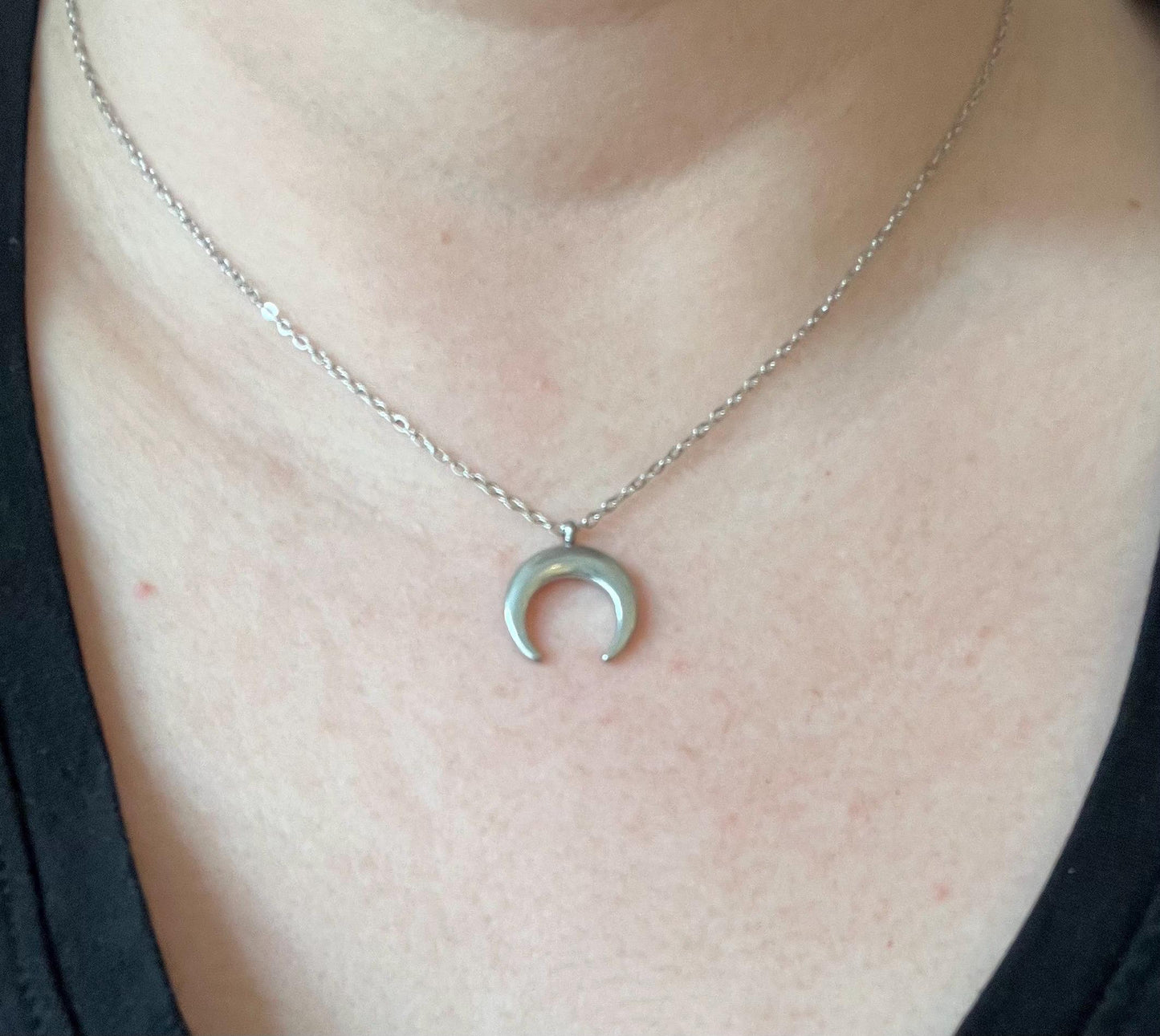 Stainless Steel Moon Necklace