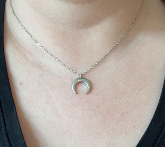 Stainless Steel Moon Necklace