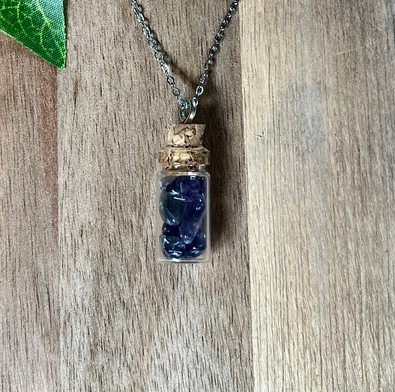 Crystal Wish Bottle Pendants
