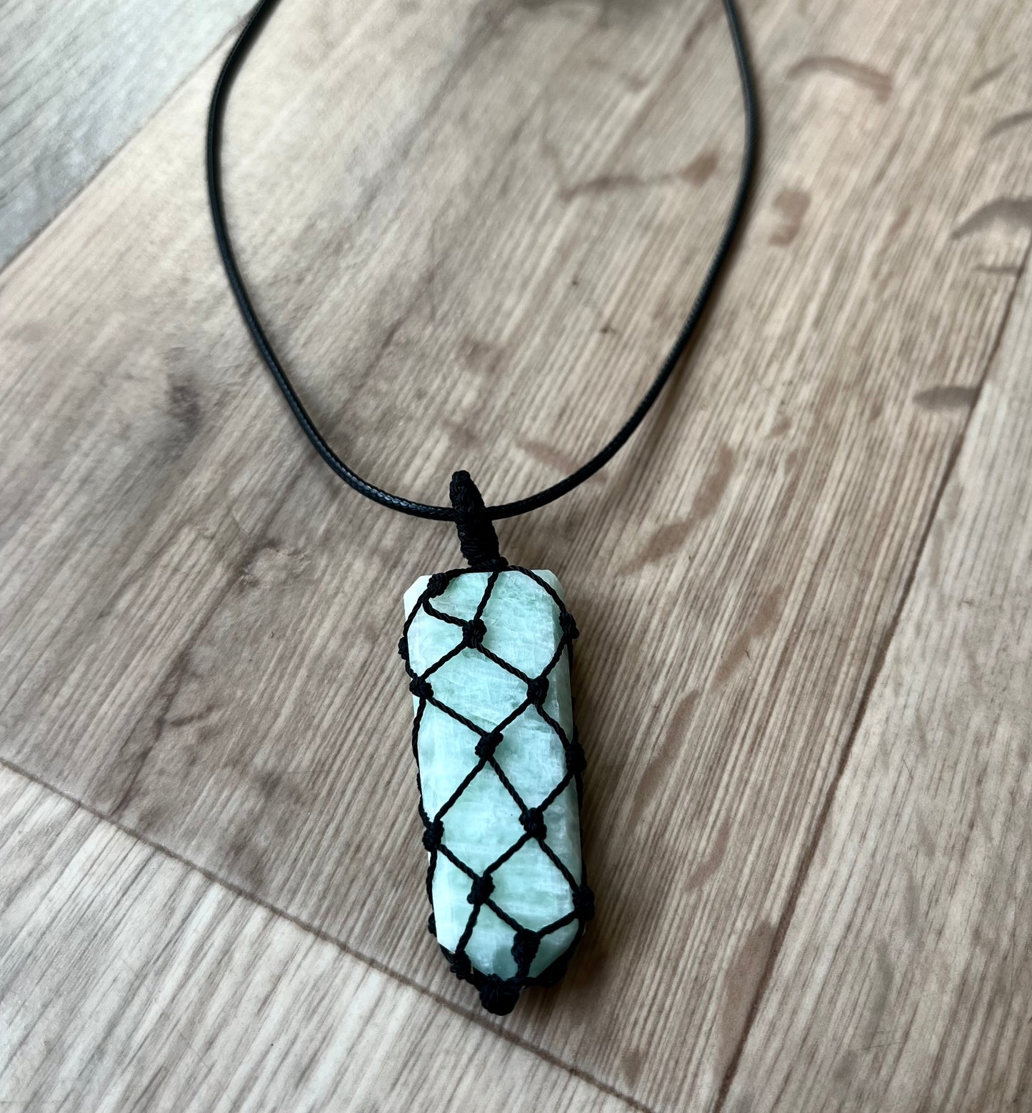 Cord Wrapped Crystal Pendants