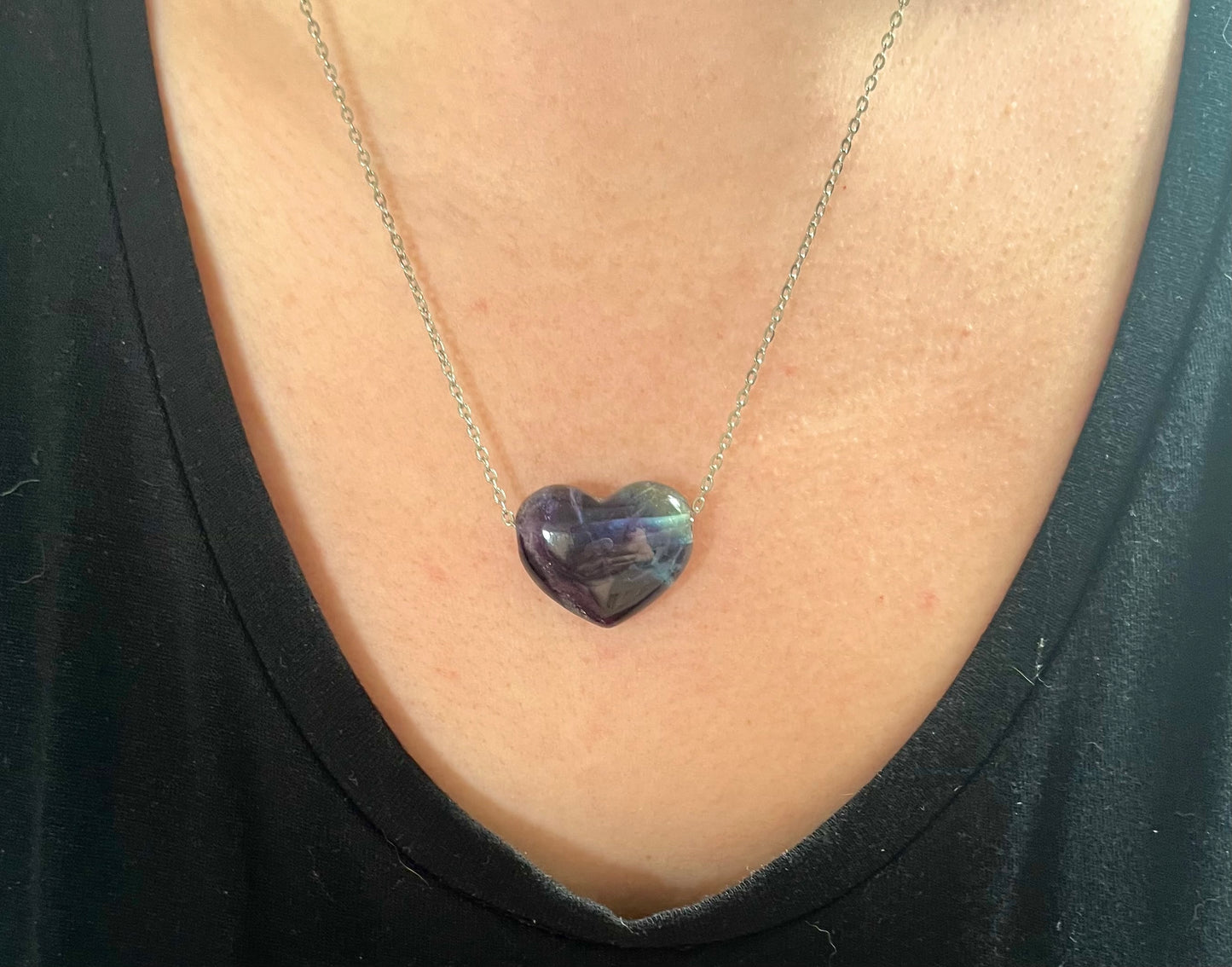 Fluorite Heart Pendant