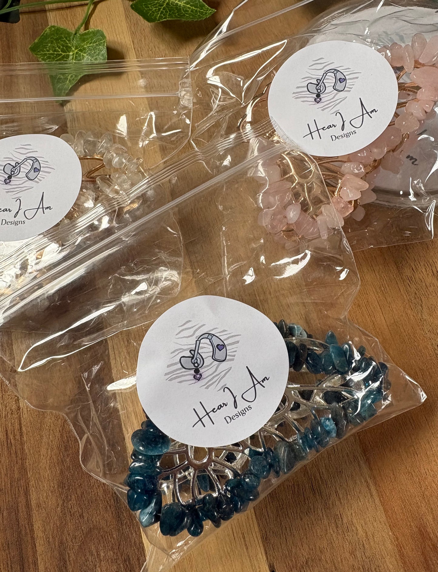 Crystal Chip Butterfly Claw Clips