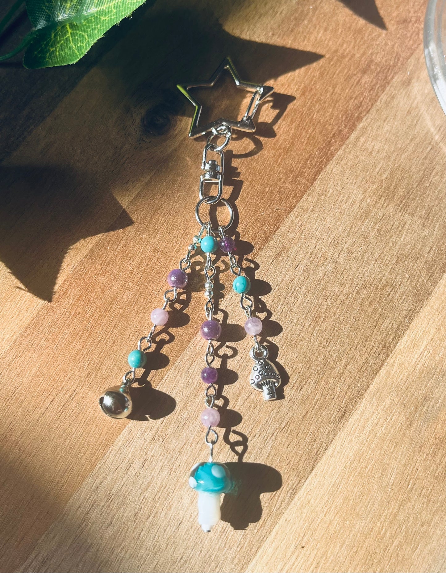 Handmade Crystal Bag Charm – Interchangeable Crystal Cage & Beaded Designs