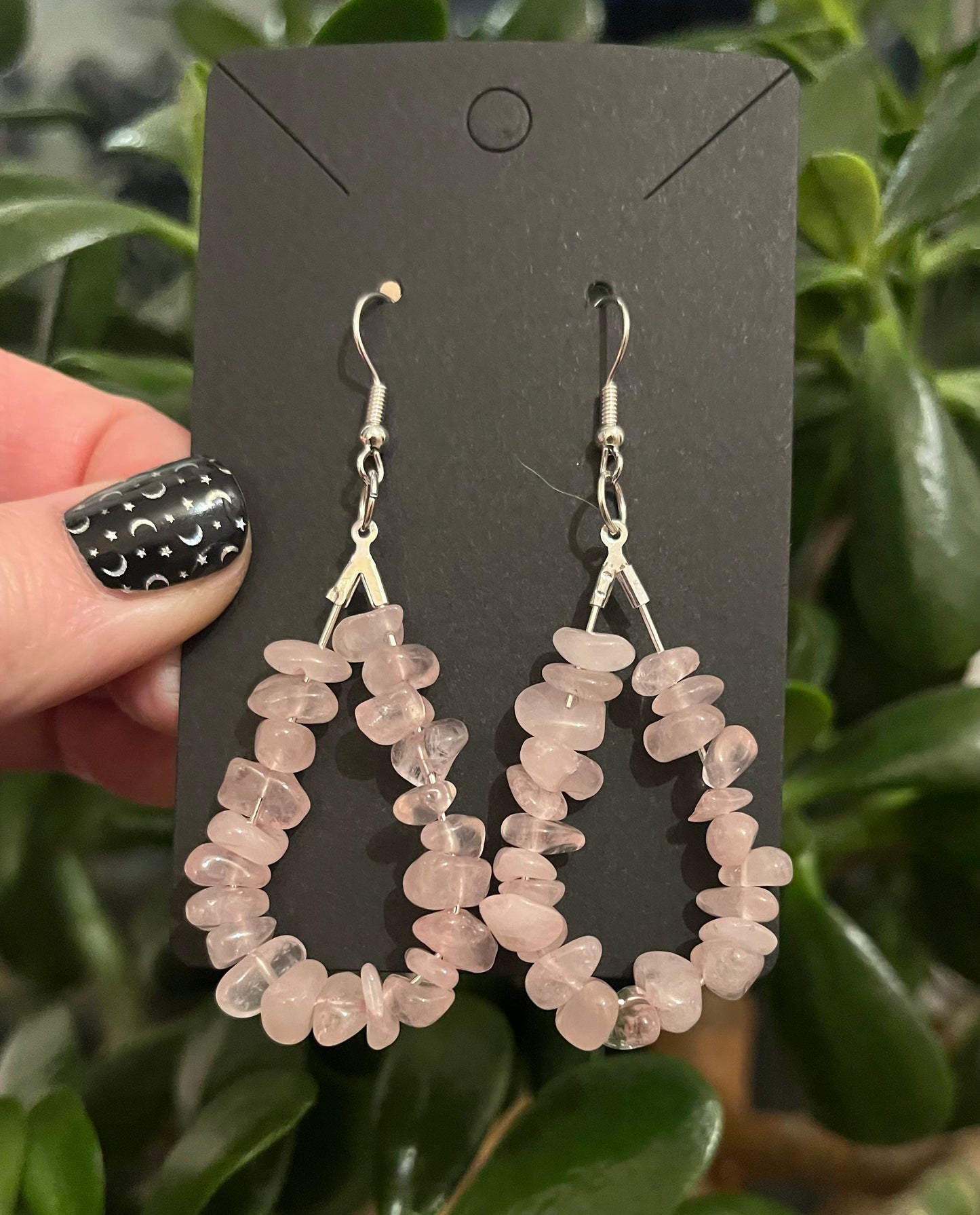 Crystal Chip Teardrop Earrings