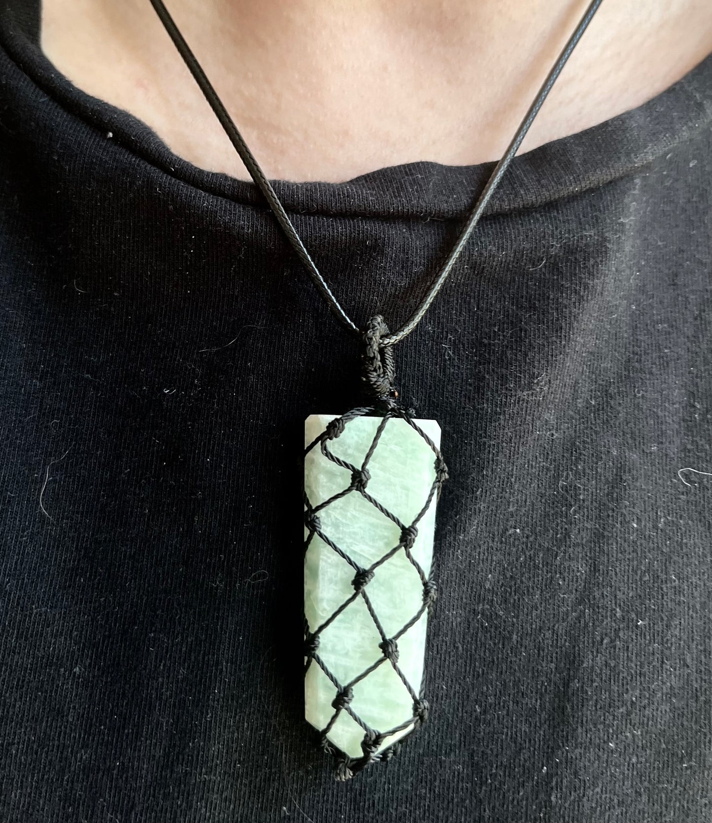Cord Wrapped Crystal Pendants