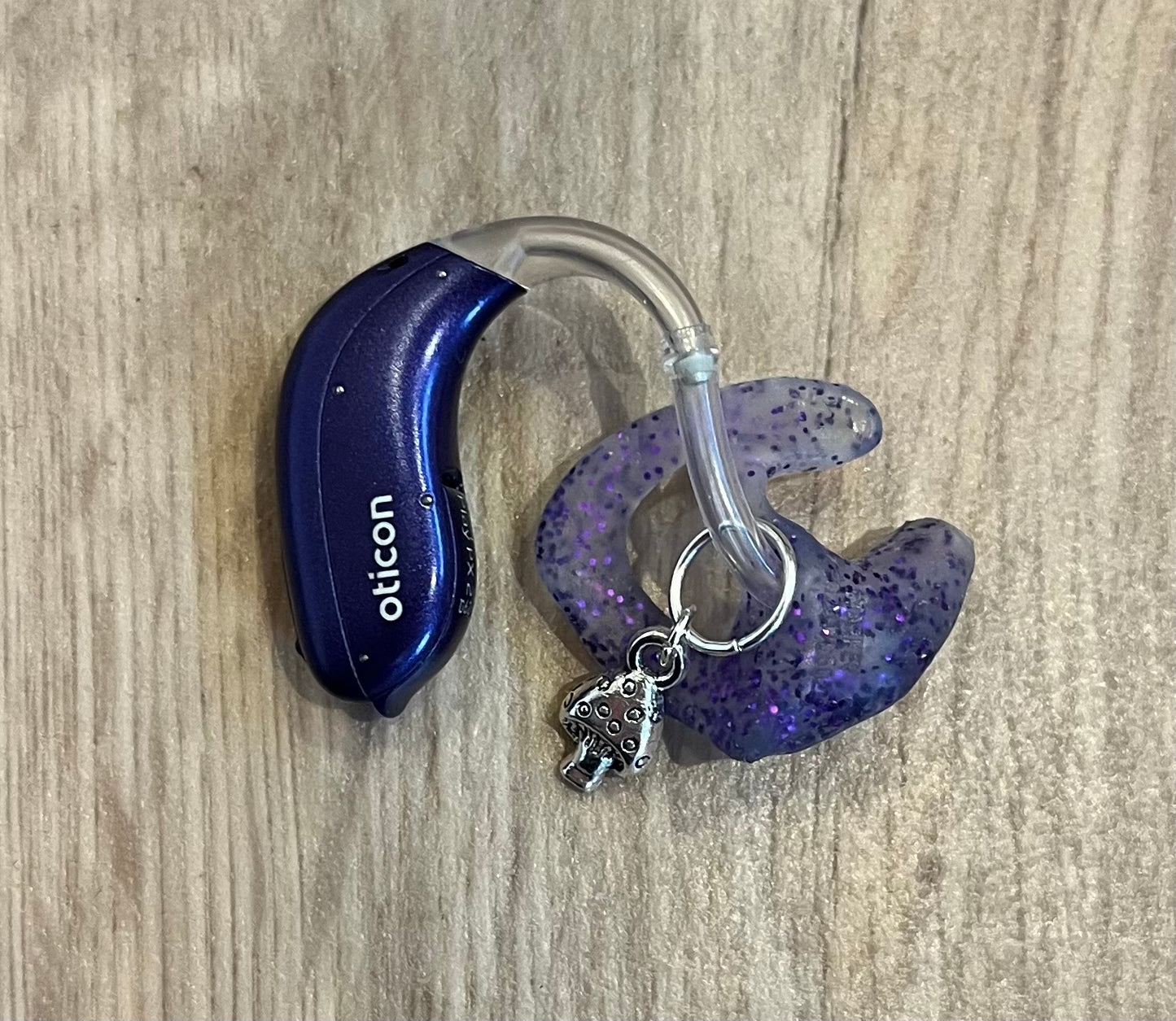 Whimsical Mushroom Hearing Aid Charms (Pair)