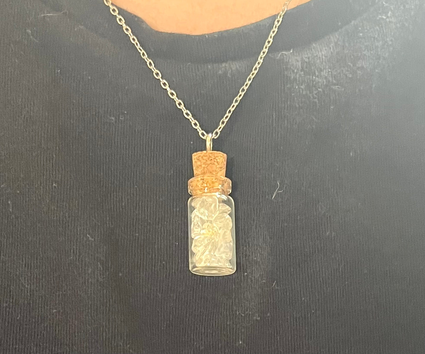 Crystal Wish Bottle Pendants