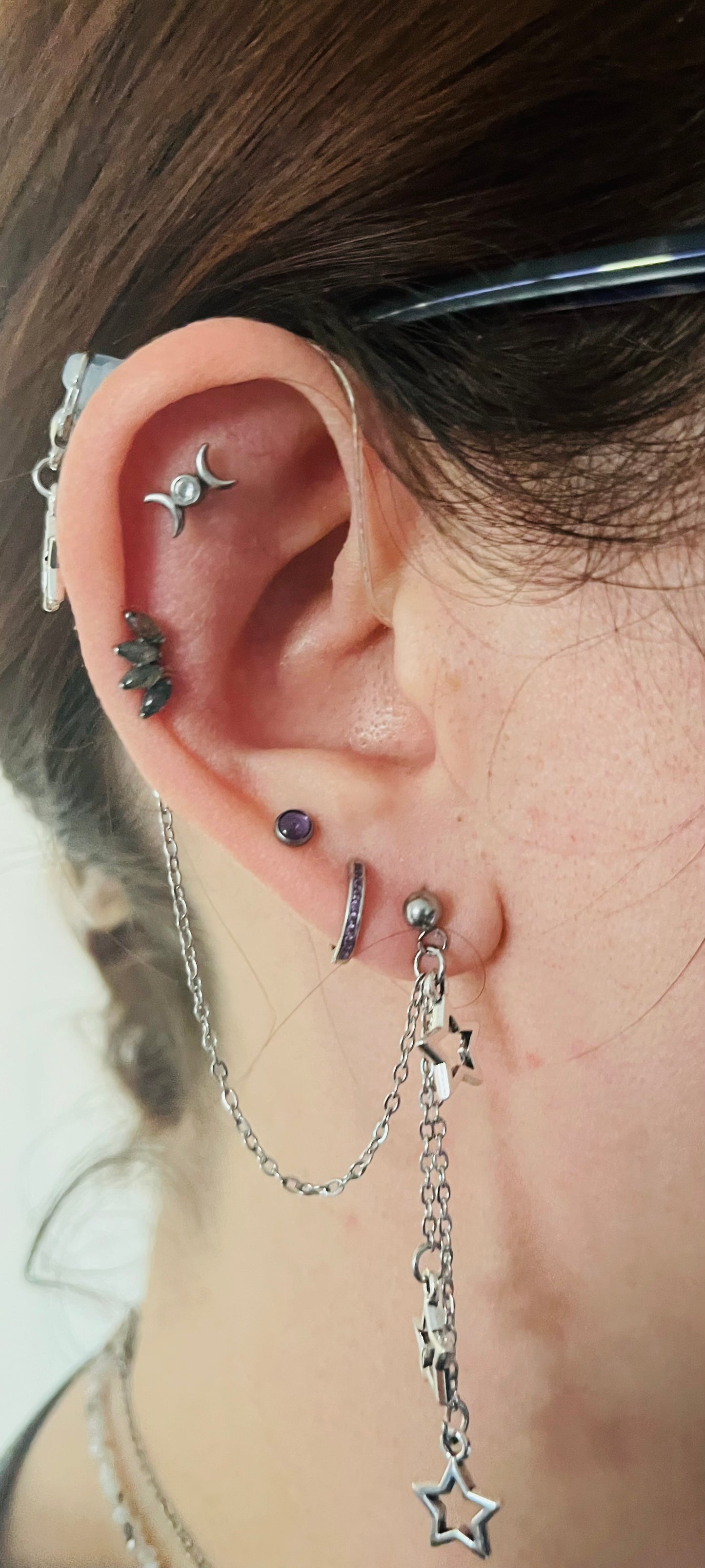 Stainless Steel Star Stud Earring Hearing Aid Retainers (Sold Individually)