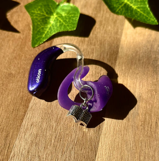 Mini Book Hearing Aid Charms (Pair)