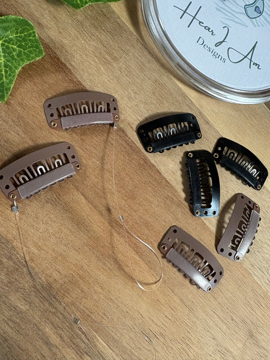 Hearing Aid Retainer with Invisible Wire & Wig Clip - sold individually