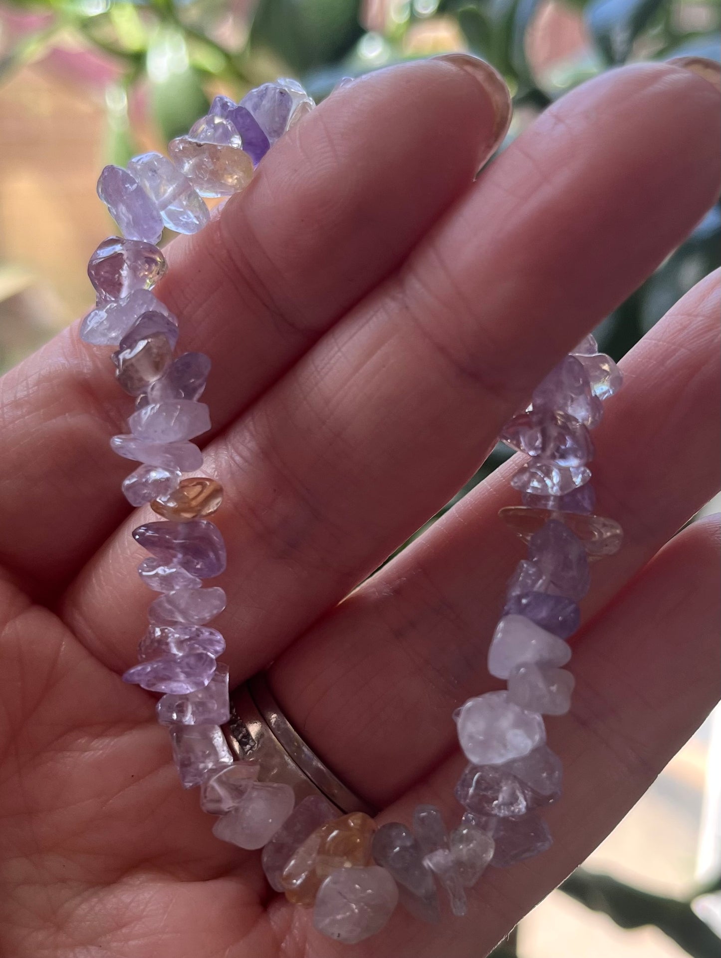 Elasticated Crystal Chip Bracelets