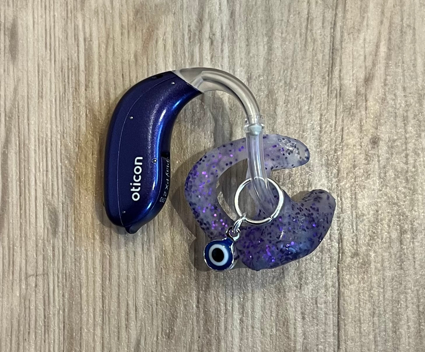 Silver Magic Eye Hearing Aid Charms (pair)