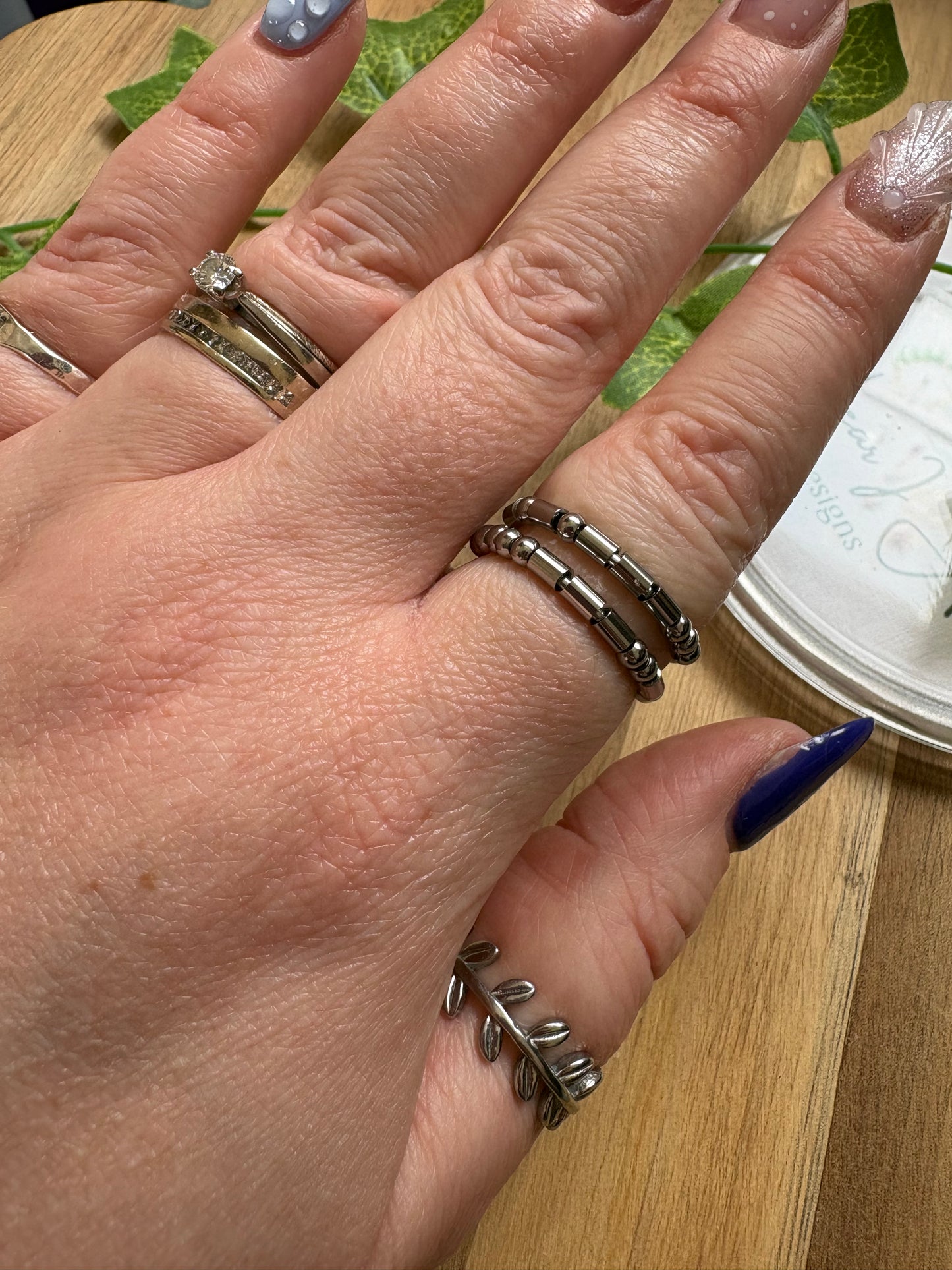 “I Am Enough” Morse Code Fidget Ring | Adjustable Stainless Steel Anxiety Ring