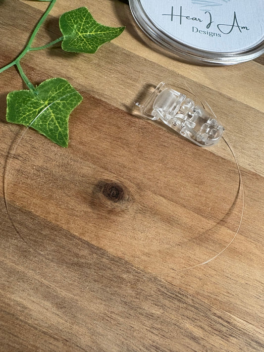 Hearing Aid Retainer with Invisible Wire & Clothing Clip - sold individually