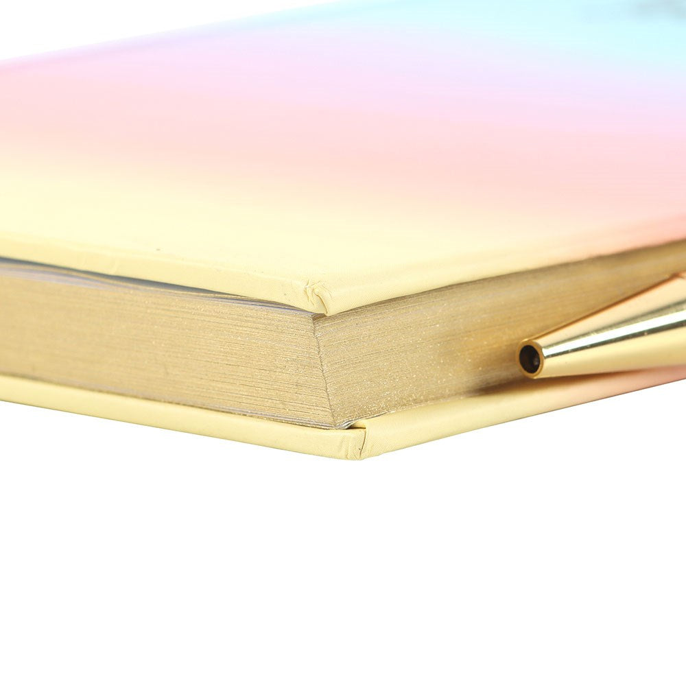 Multicoloured Gratitude Journal with Amethyst Chip Pen