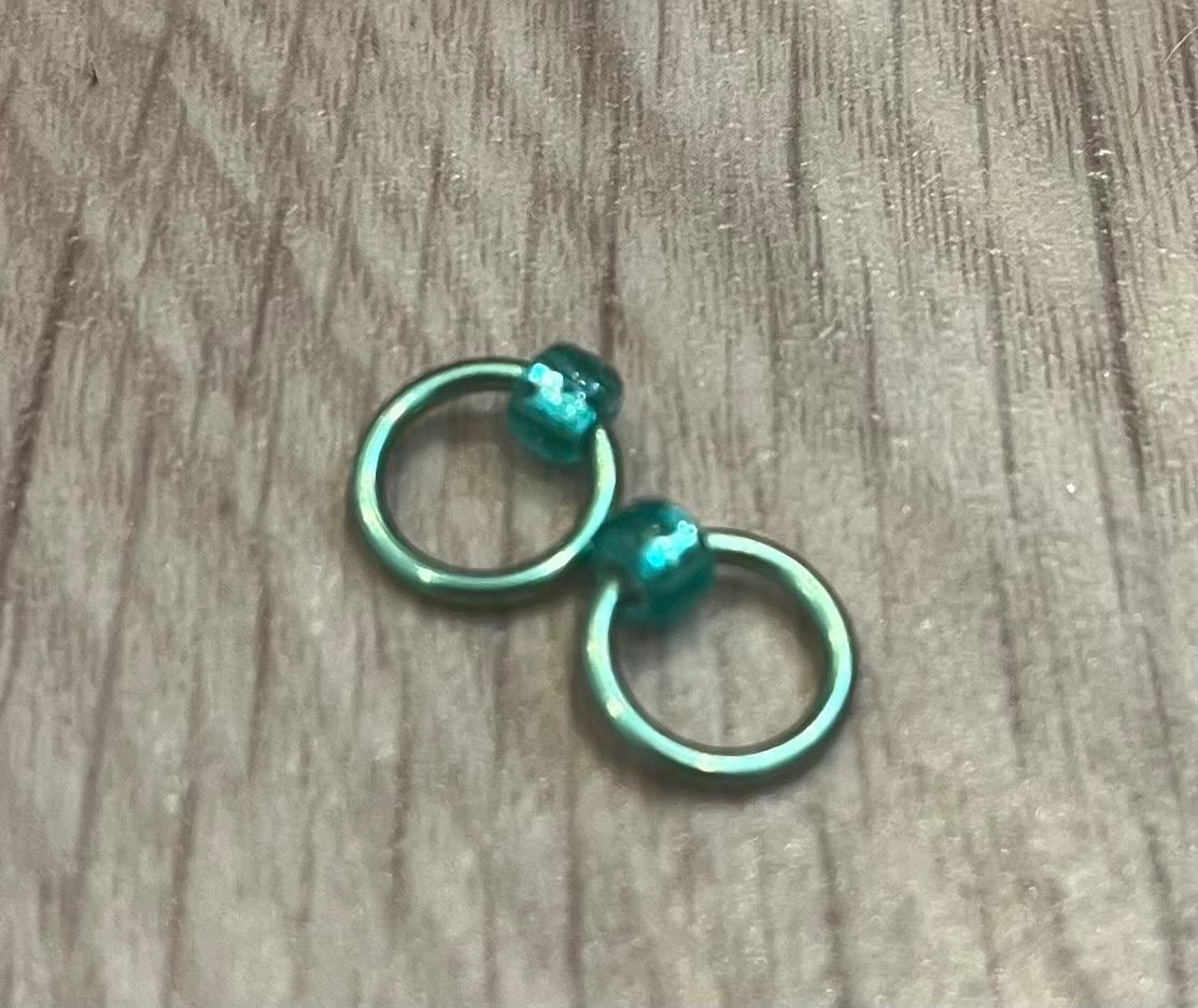Green Collection ring charms (pair)